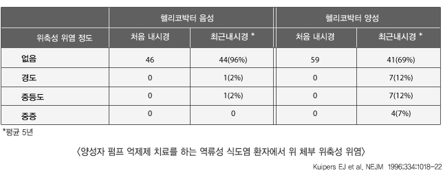  <양성자 펌프 억제제 치료를 하는 역류성 식도염 환자에서 위 체부 위축성 위염>